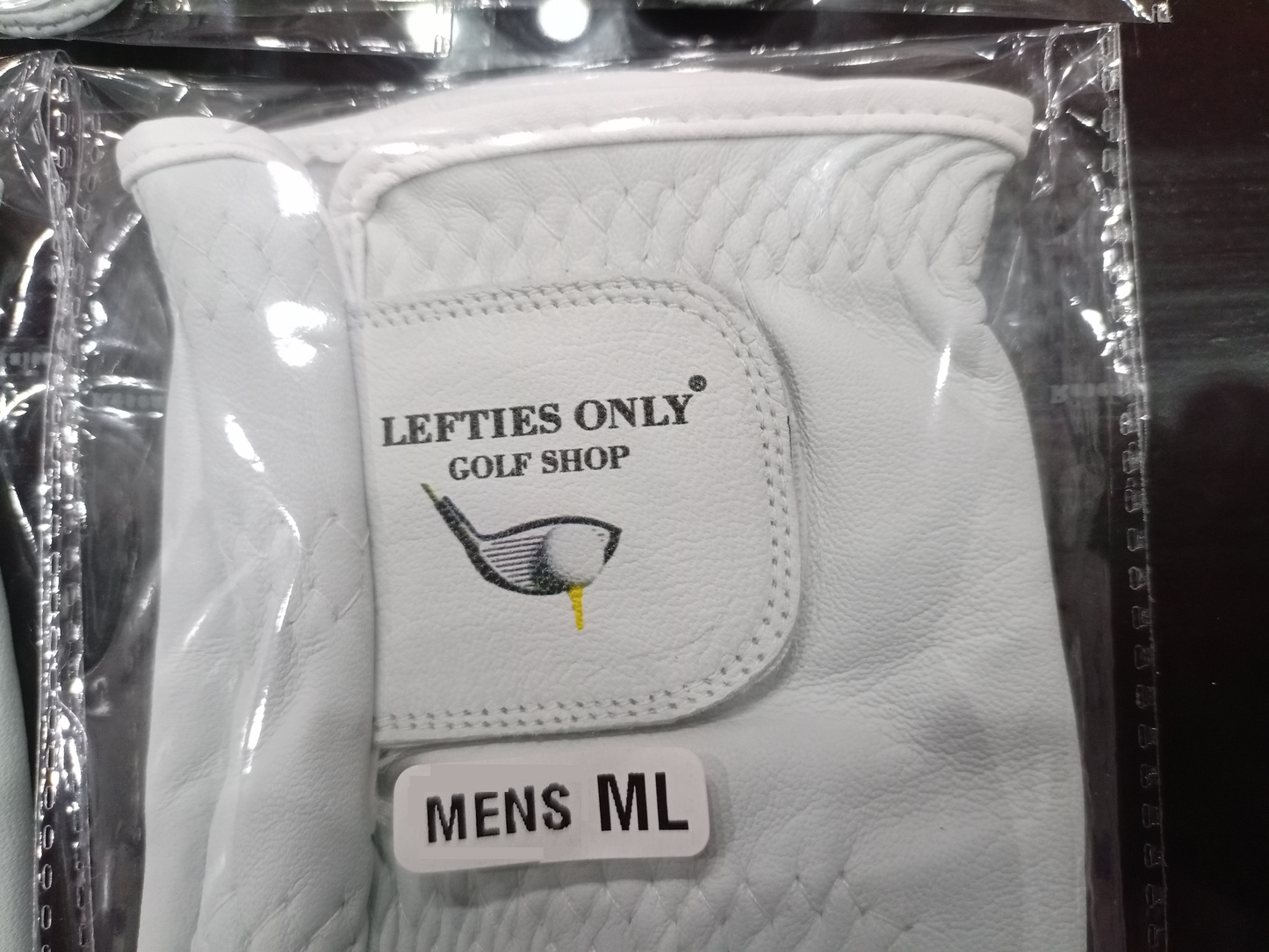 Mens Lefties Only Golf Shop Cabretta Golf Glove - Right Hand for the Lefty